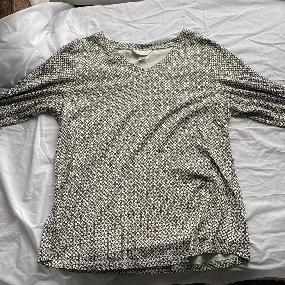Women's Black And White Patterned Shirt